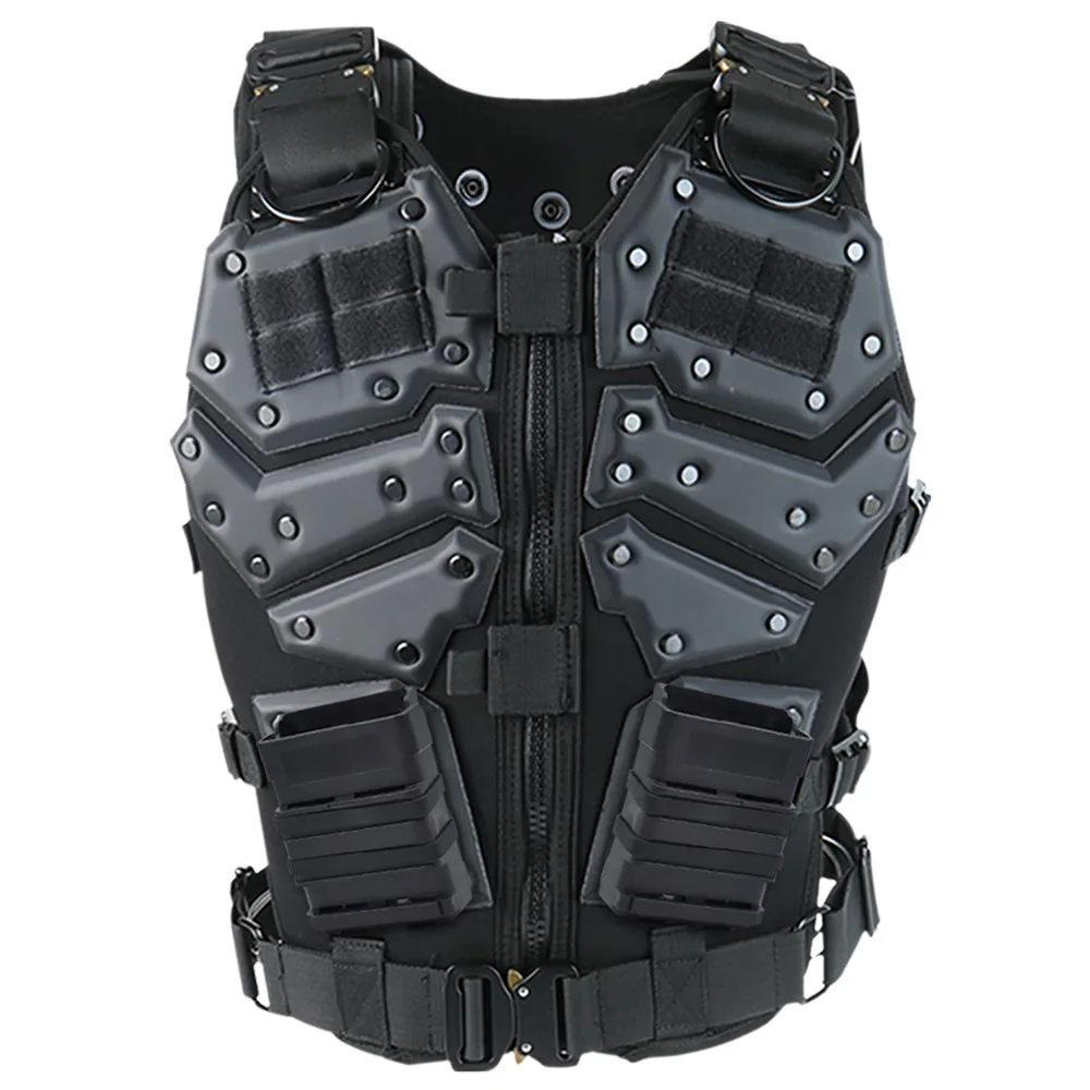 JSJM New Tactical Vest Plate Carrier Chest Protection Vest Tactico Chaleco Safety Gilet For CS Paintball Shooting Assault