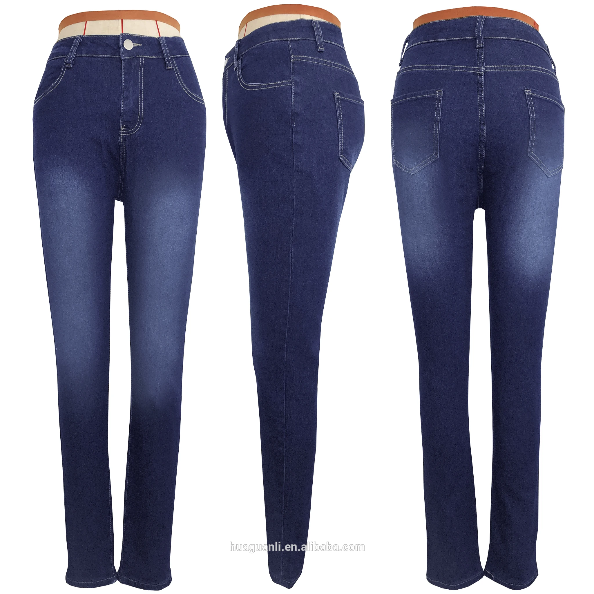 
HSF2044 2019 New Women Jeans Trousers Ladies High Waist Skinny Denim Jeans 