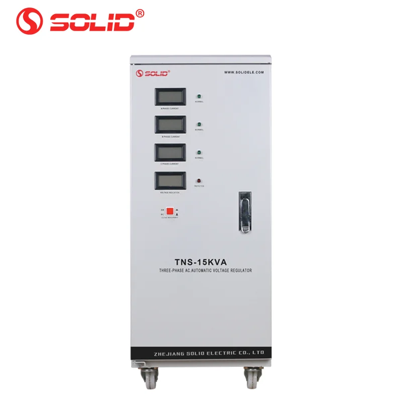 Servo Motor Control 3 Phase 380V 415V 440V Stabilizer 15KVA Three Phase AVR Automatic Voltage Regulator Stabilizer