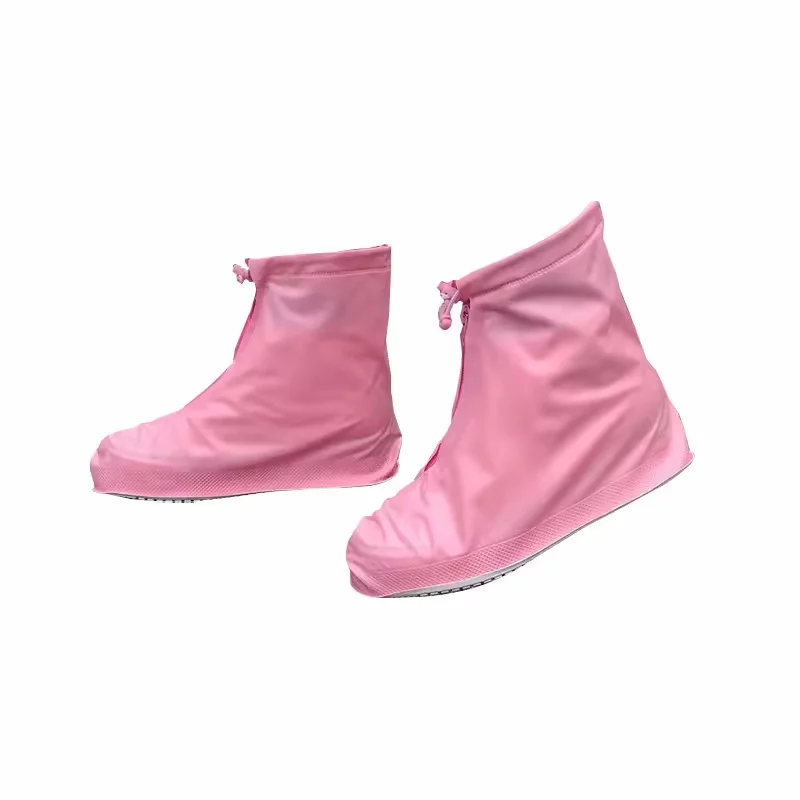 High Tube Thickened Waterproof Anti Slip Wear-Resistant Rain Shoe Cover Double Breasted Shoe Cover Wholesale