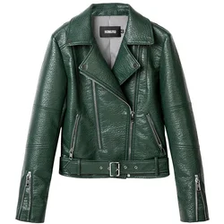 Most popular leather warm trench coat women