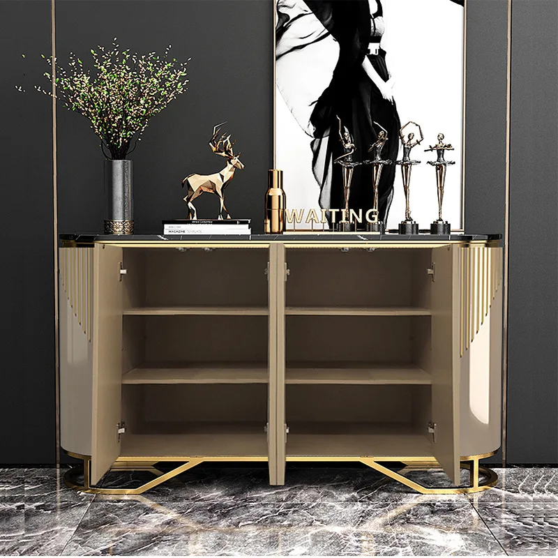 Living Room Furniture Metal Sideboard Cabinet High Wooden Gold Sideboard For Hall