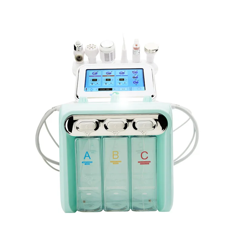 Aqua Peeling Portable Micarodermabrasion Skin Rejuvenation H2O2 Small Bubble Hydrodermabrasion Oxygen Injection Machine 6 in 1