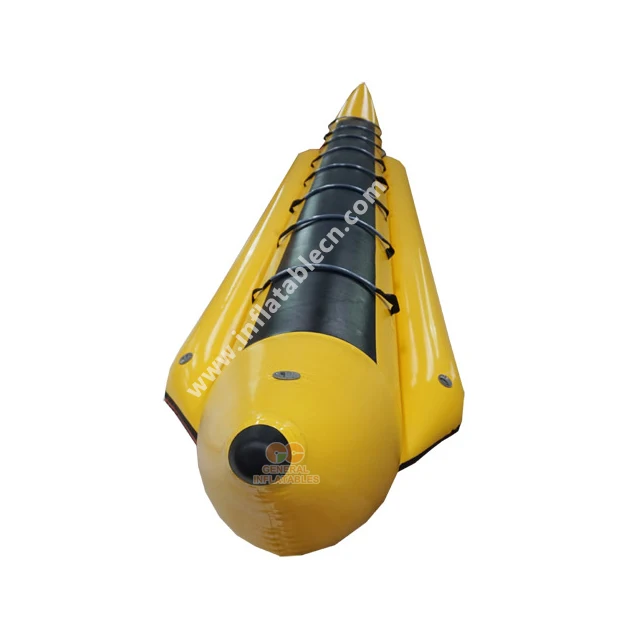 Most popular PVC material inflatable banana boat; sealed inflatable water games for amusement parks/beach