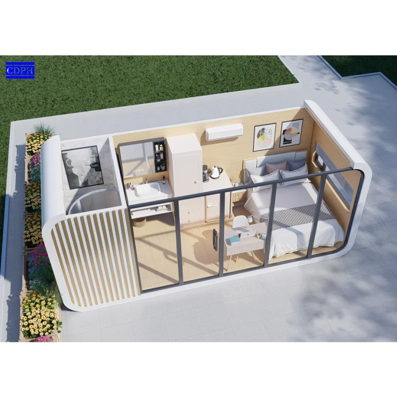 Готовый к отправке сборный 20-футовый готовый яблочный дом для продажи