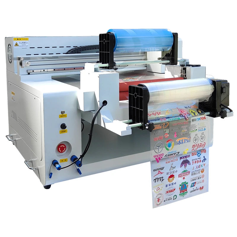 UV dtf phone case printing machine labeling machined for sticker logo A3 size roll-flat printer
