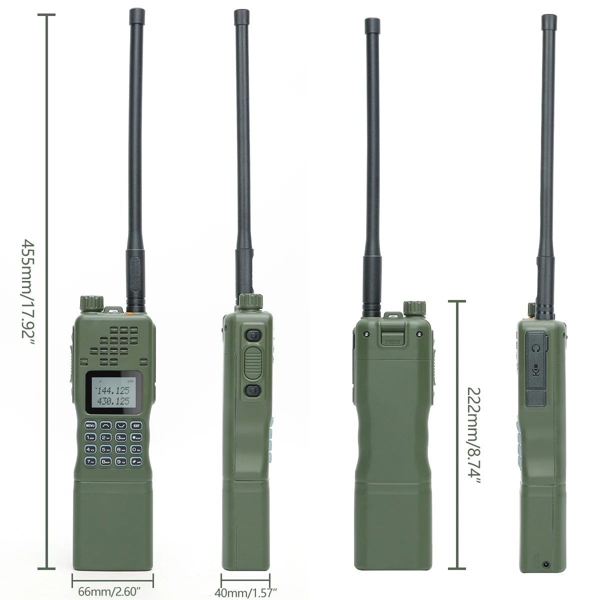Baofeng AR-152 15W Powerful Walkie Talkie Green Tactical Game Radio UHF/VHF MBITR Tactical AN /PRC-152 2-Way Radio