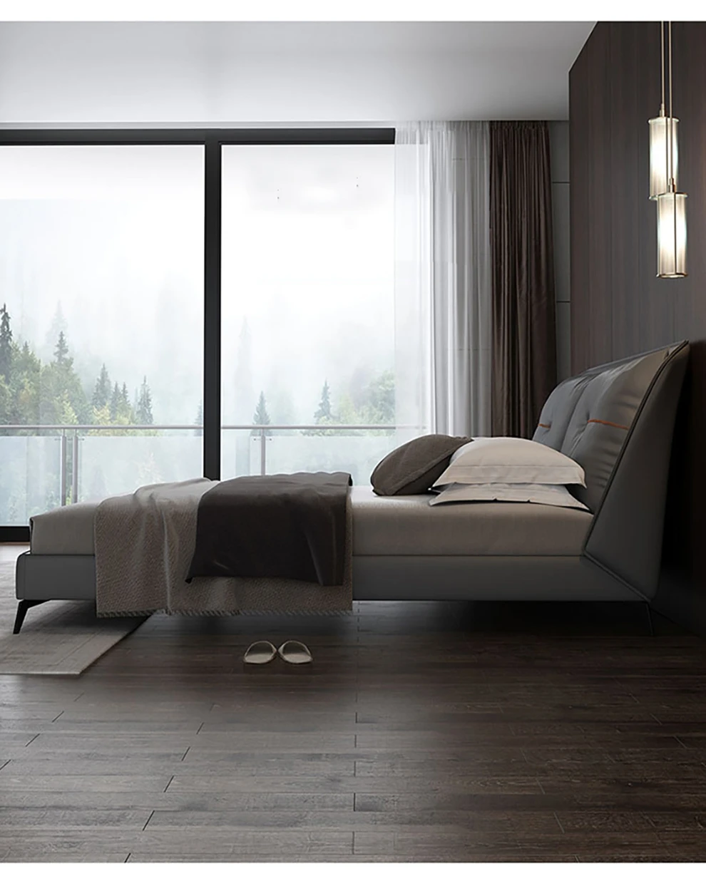 2021 best selling leather headboard bed modern leather bed white leather back bed design