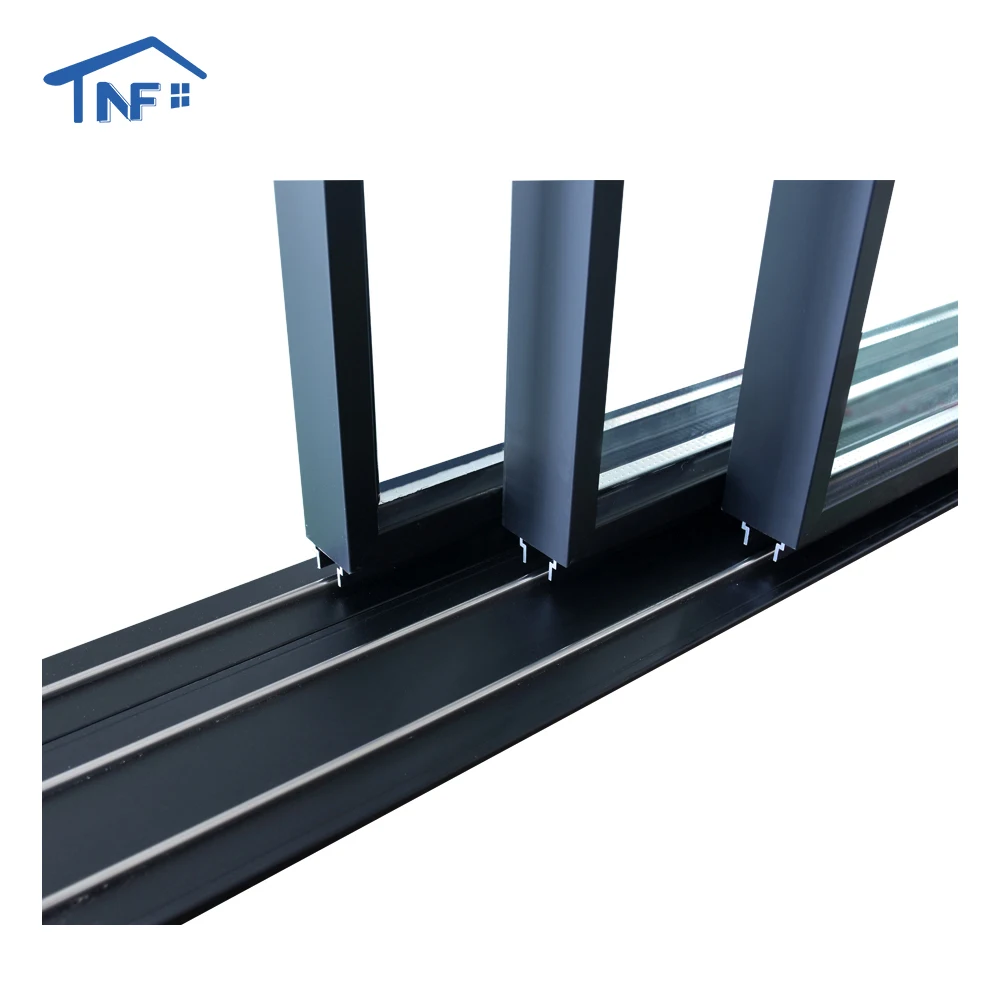 Aluminum sliding doors beautiful slim frame partition door double glass sliding doors