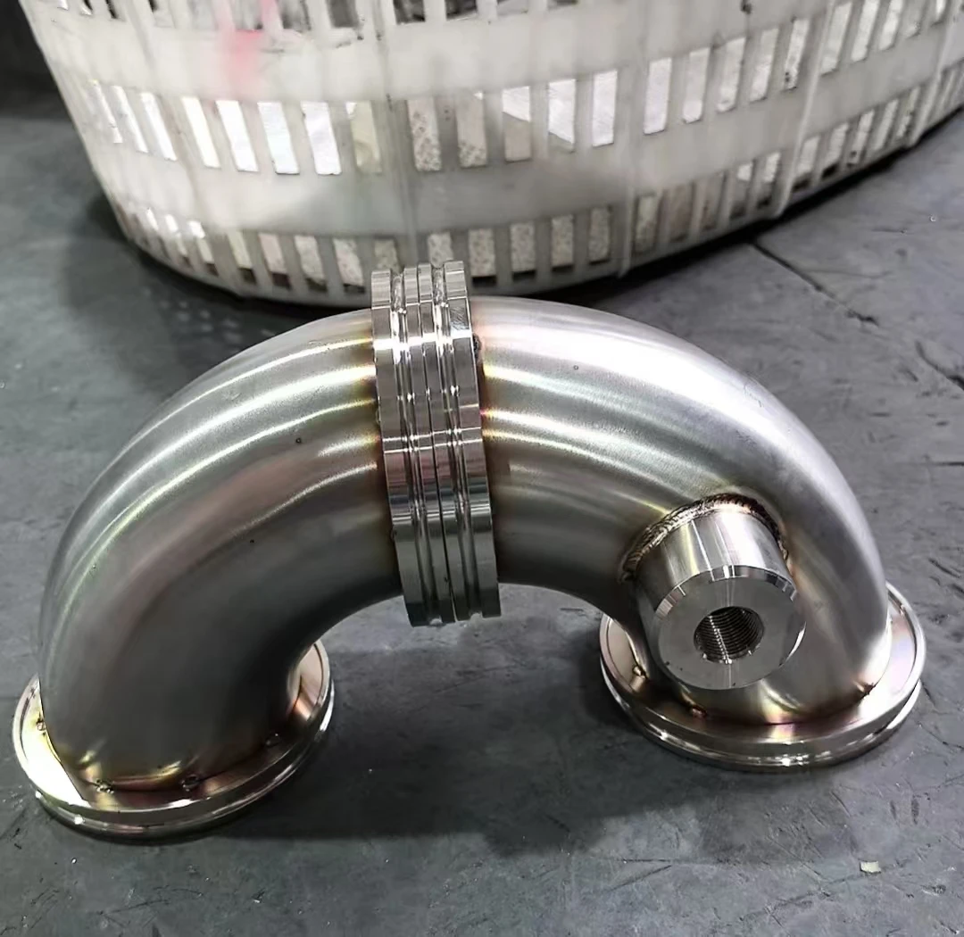 4inch internal and external polishing SS316 SS304 customized car exhaust pipe