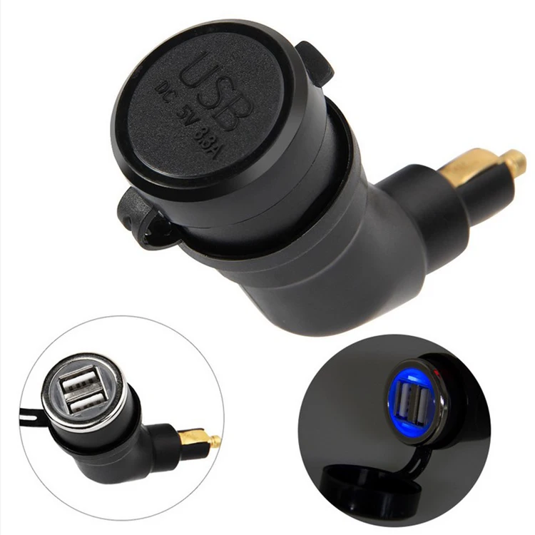 Адаптер с двумя USB-портами RTS F800GS F650GS F700GS R1200GS, со светодиодной подсветкой для BMW F 650/700/800 GS R 1200 GS R1250GS F900XR C400
