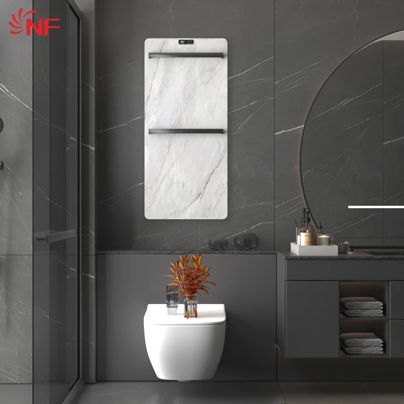 Smart Heated Towel Rail Wall Mounted Electric Towel Rack Shelf Heated Towel Warmer