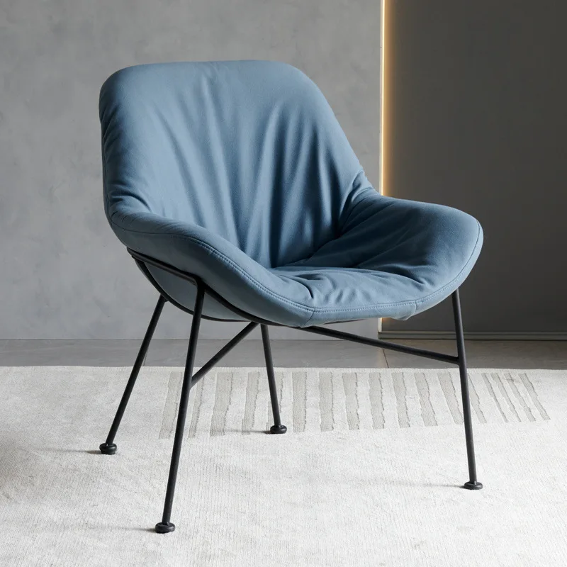 Modern living room accent chair Carbon steel frame and PU leather soft bag chair for sale