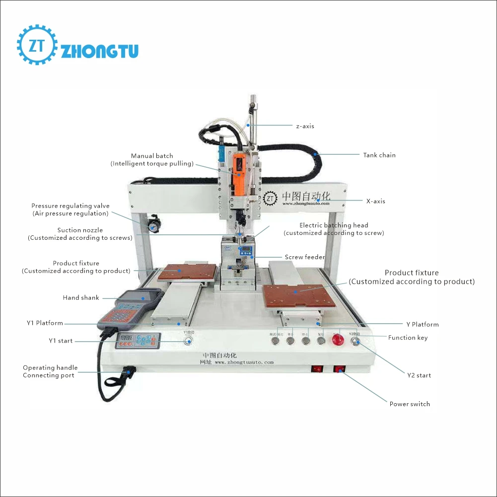 Automatic spike screwing machine self drilling locking screwing robot