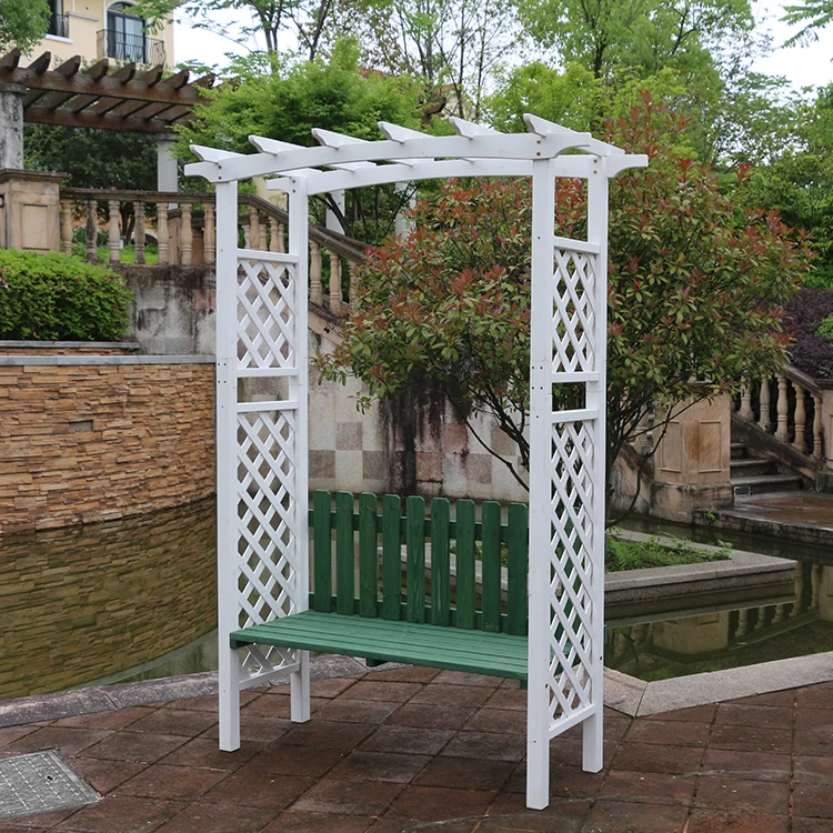 Outdoor Garden Trellis Pergola Wood Arbor Wedding Arch for Climbing Plant