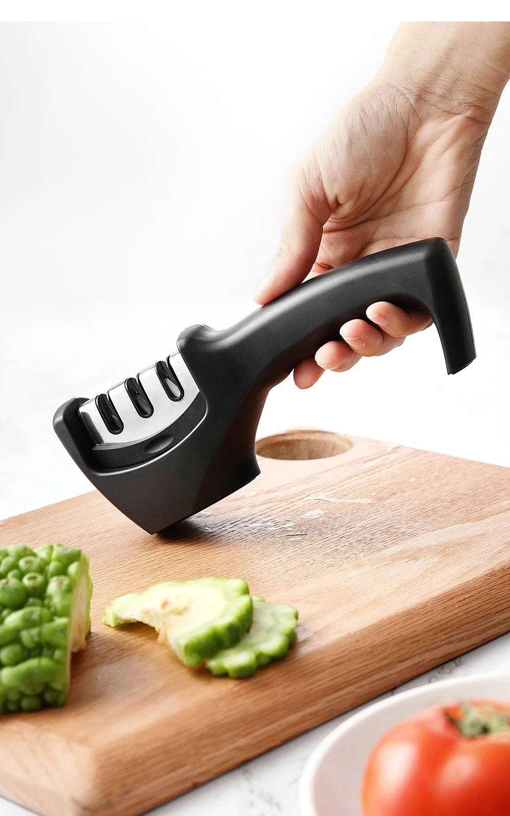 Wholesale Tungsten Steel Sharpening Stone Professional 3 Stage Manual Knife Sharpener for Sharpening Kitchen Knives