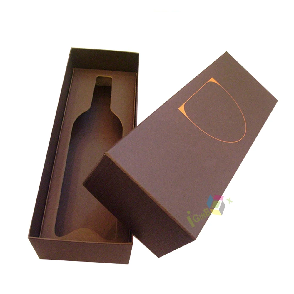 Wine Bottle Packaging Box Custom Paper Packaging Box Single Pack Wine Carton Box
