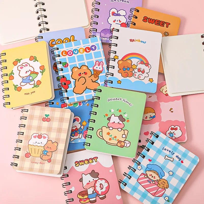 kids cute kawaii cartoon   A7 pocket diary portable squares coil notebook
