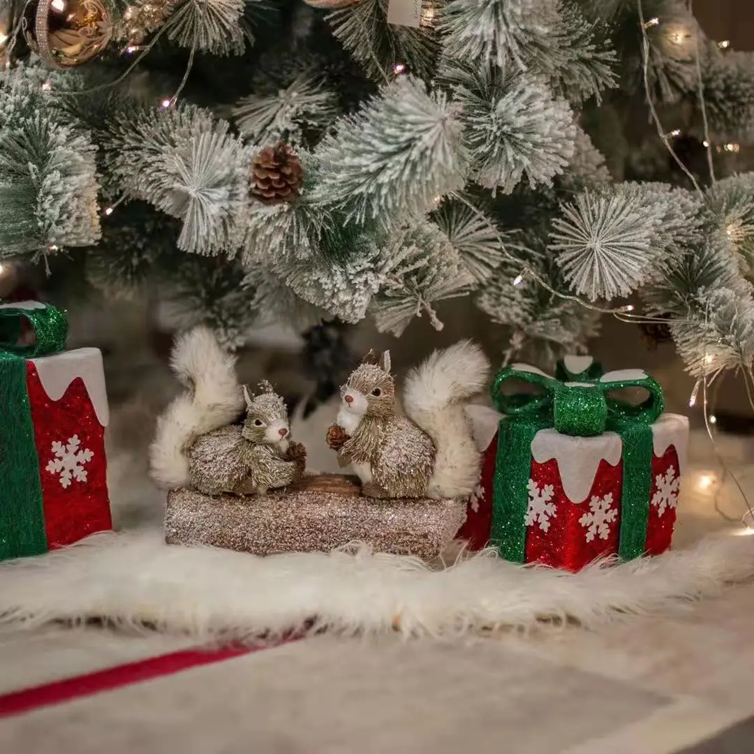 
Small squirrel animal figurines foam craftwork home decoration doll christmas 