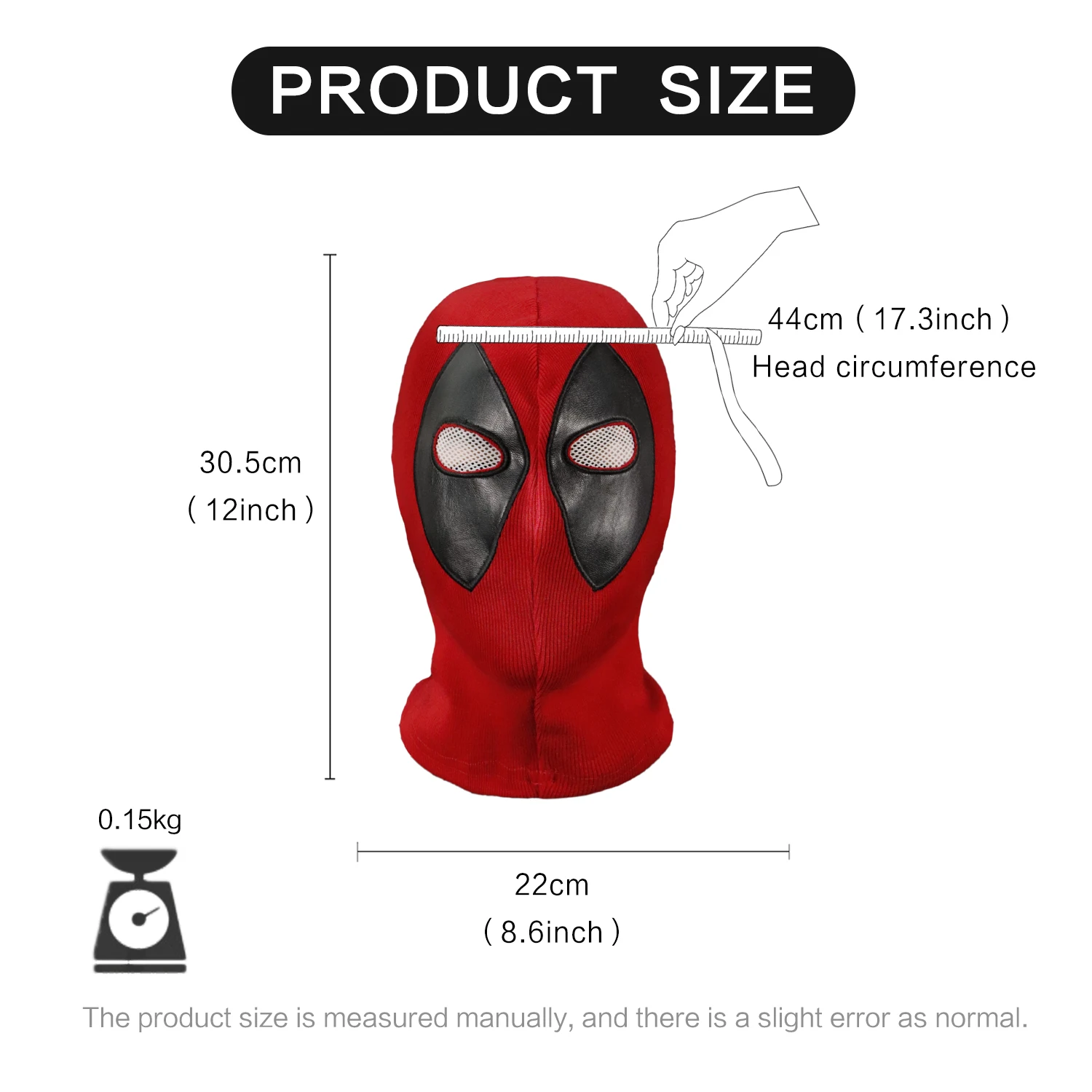 Molezu OEM/ODM Deadpool Flexible Knitted Fabric Full Head Mask Halloween Cosplay Deadpool Tights Hood Party Masks For Adults
