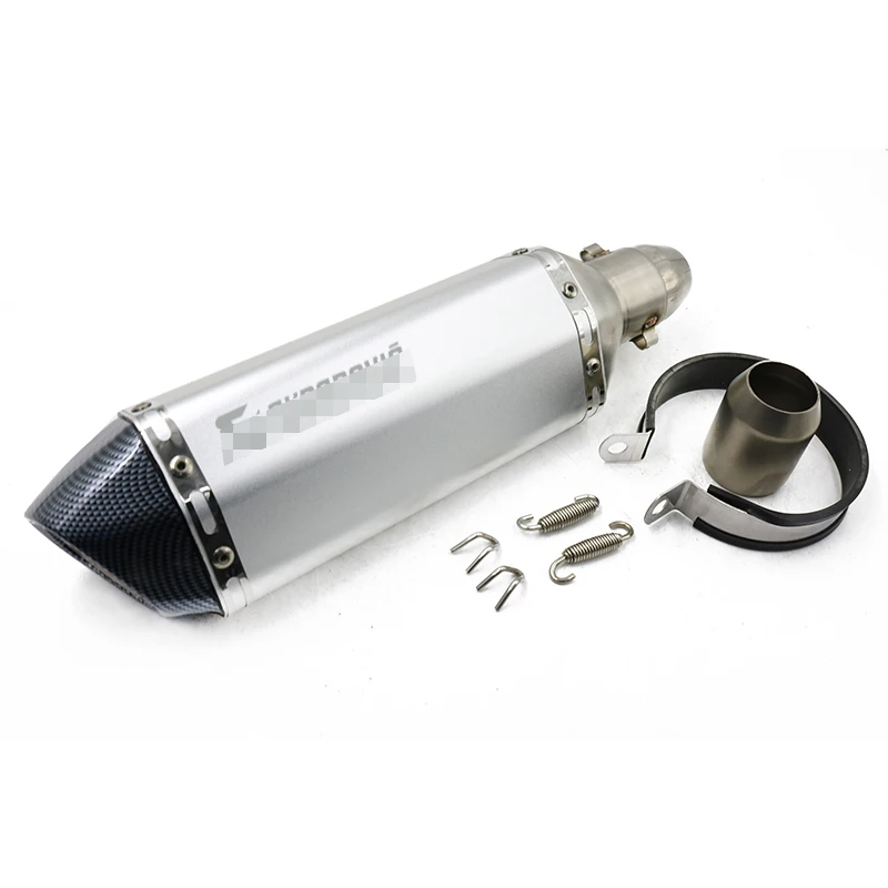 Wholesale 380Mm White Stainless Steel Universal Motorcycle Exhaust Systems Exhaust Muffler