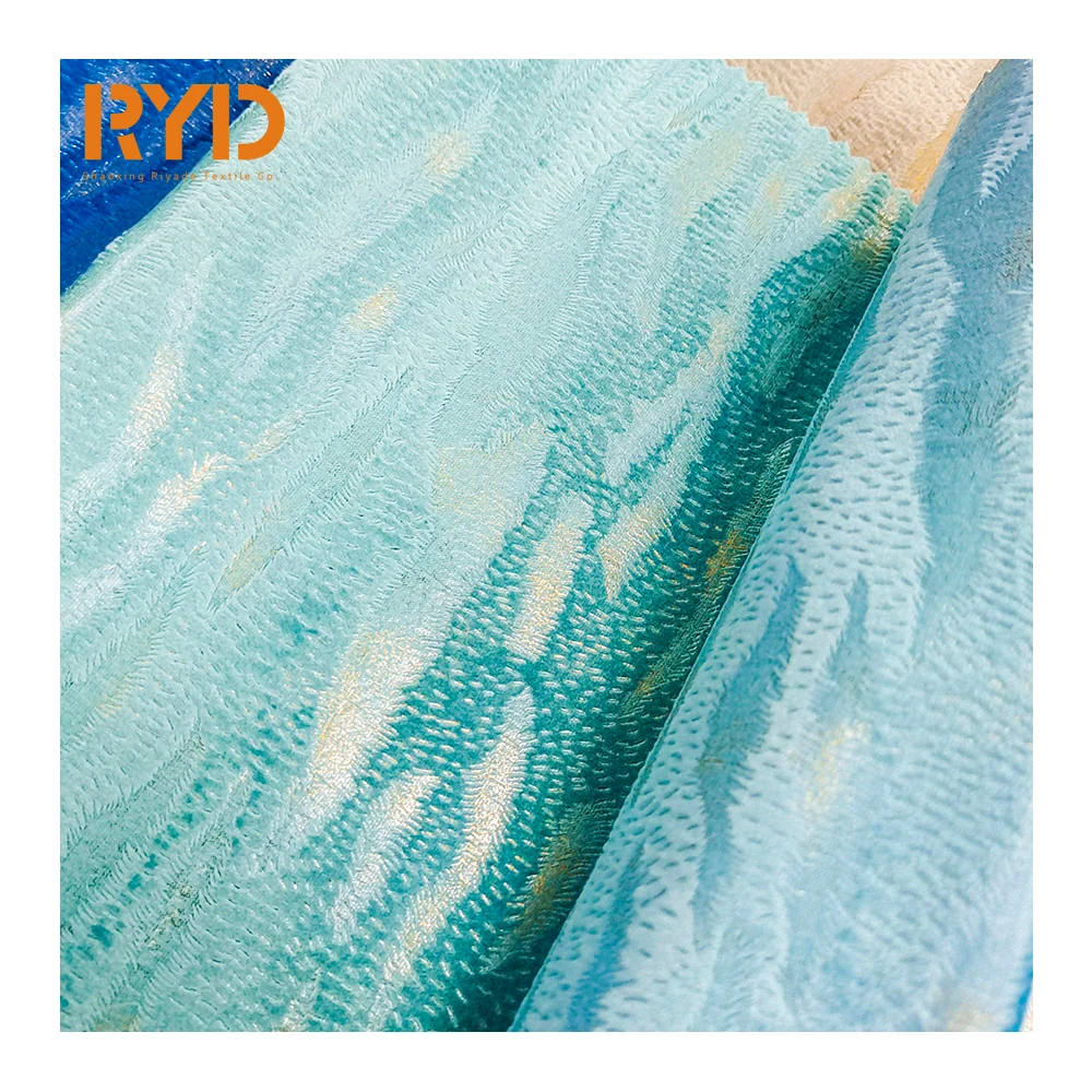 Holland Velvet Glue Emboss New Design 100%Polyester Home textile Sofa Fabric Printing 2021