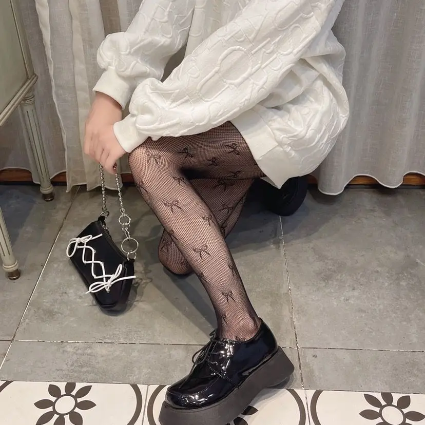 New Flame snake Skull spider web hollowed out fishnet socks pure white silk stockings Sexy black silk tights pantyhose