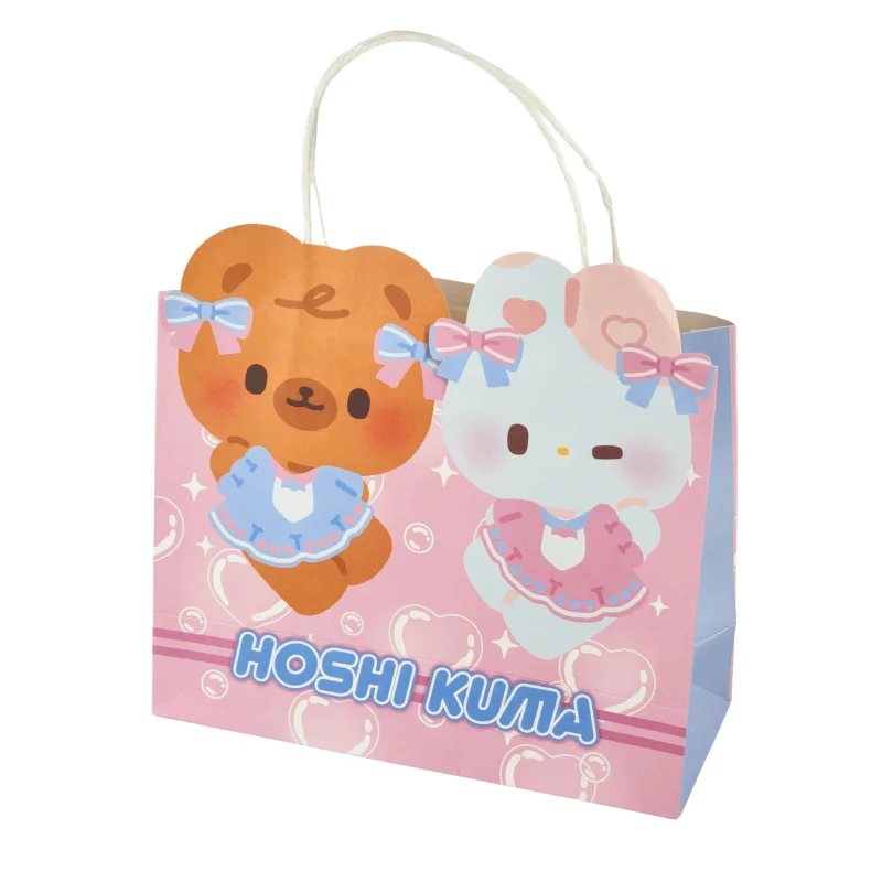 Custom Cartoon Paper Bag for Gift Packaging Kawaii Cute Paper Packaging Bag with Cartoon Image