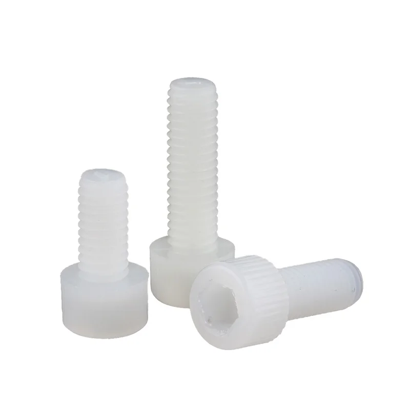Nut Washer Set Metric Threaded Hex Head Screw Plastic Insulated Bolt White Nylon Hexagonal Screw
