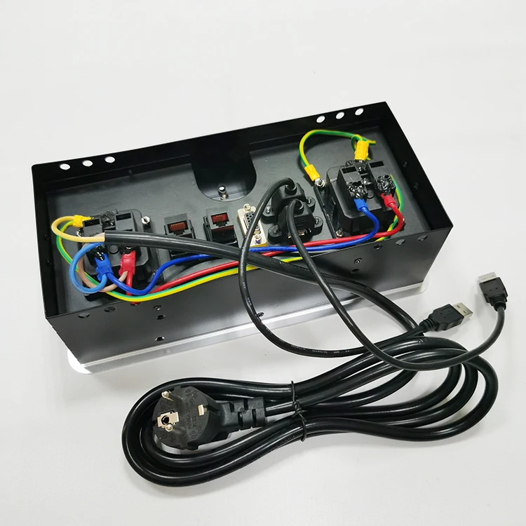 Electrical Plug  Desktop Grommet Wireless Charging French Brush Aluminum Flip  Smart Desktop socket Panel