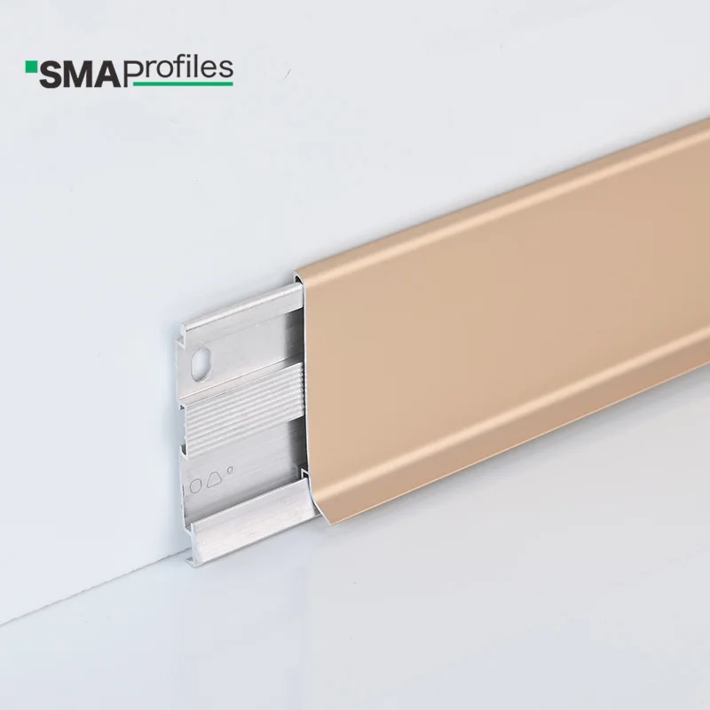 SMAProfiles Foshan Manufacturer Aluminum Kitchen Skirting Baseboard Skirting Board Metal Aluminum Skirting Board