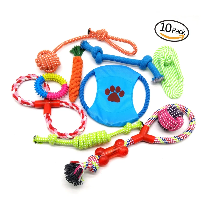 
Custom Professional Cheap Durable Pet Toy Set Chew Interactive Pet Dog Rope Toys Pet Dog Chew Activity Toys 