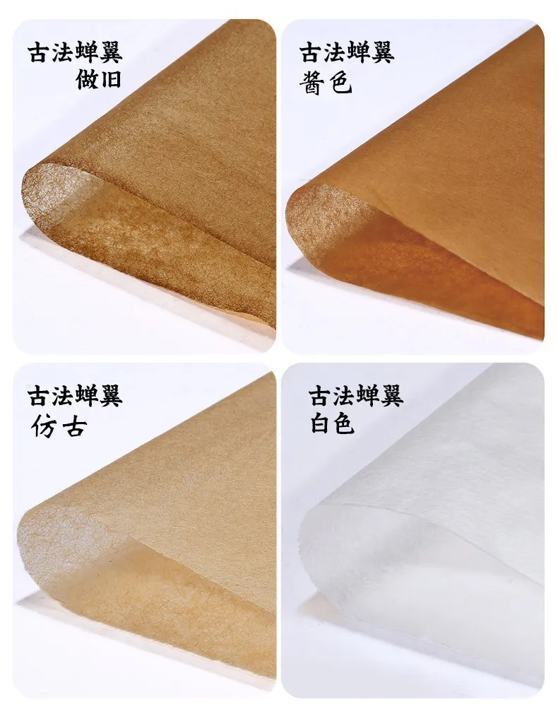 Cicada wings, ancient bamboo pulp paper, vintage goose skin handmade rice paper