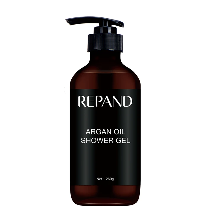 
oem Private Label organic amino acid argan oil whitening soft shower gel with fruit essential oil 