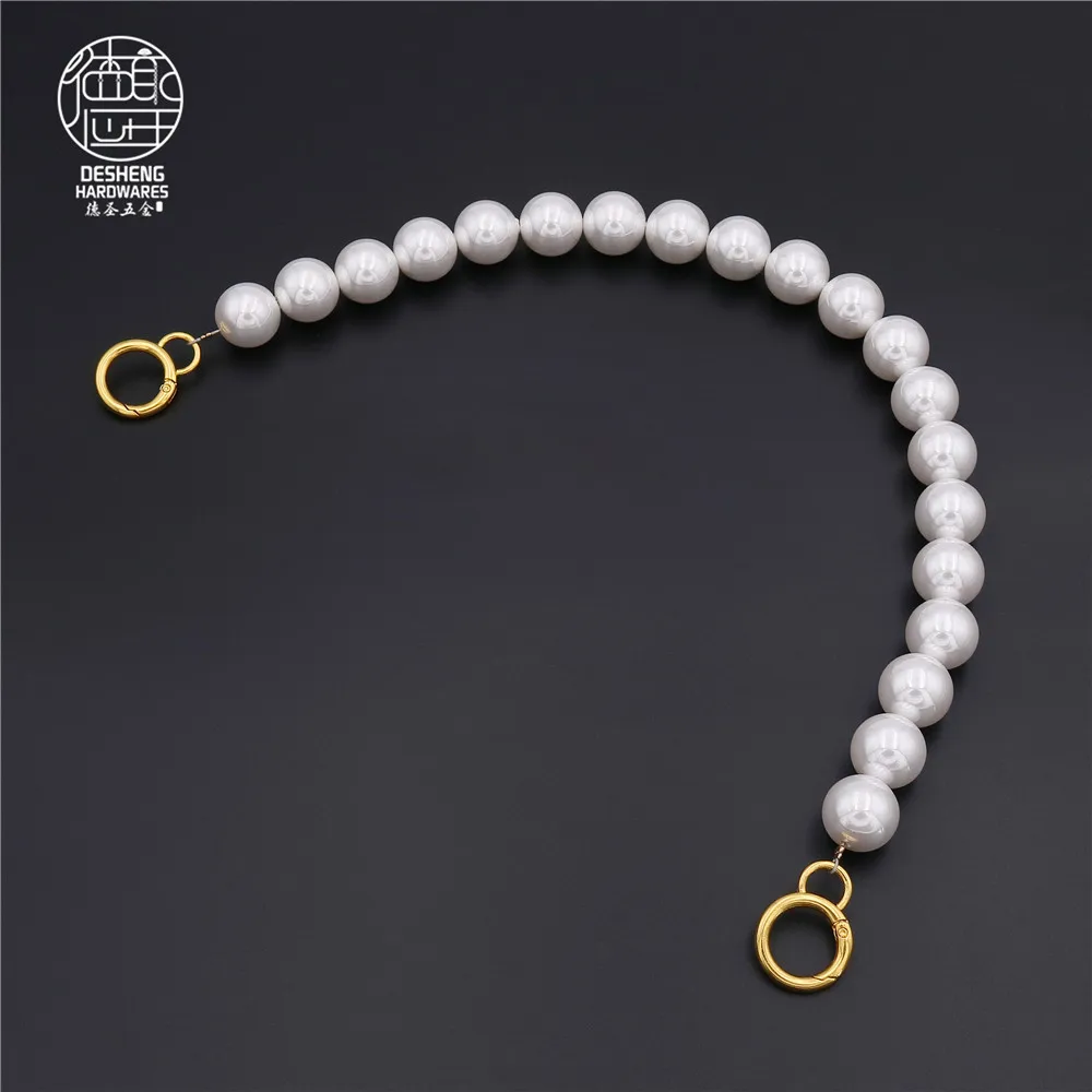 Handbag Accessories Women Pearl Chains Handle 8 Shape Clasp Spring Short Handle Bag Chains