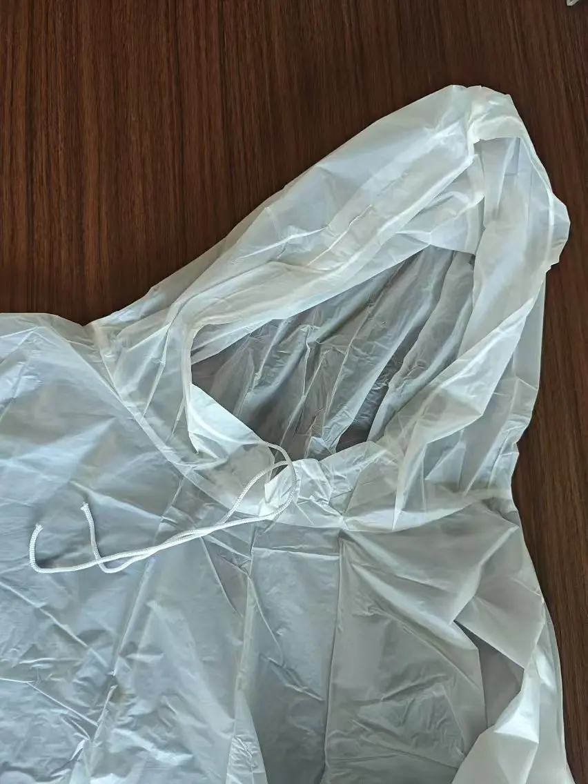 EN13432 bio degradable corn starch PLA plastic disposable promotional compost raincoat poncho