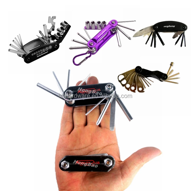 Outdoor Bicycle Maintenance Tools Multi functional Folding Bike Repair Kit Mini Cycling Tool set Foldable Hex Allen Wrench set