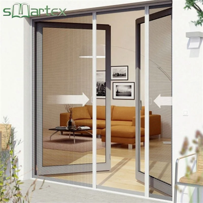 Factory Direct Supply Roller Fly Screen Door Aluminum Frame Retractable Screen Mosquito Net Durable Mesh