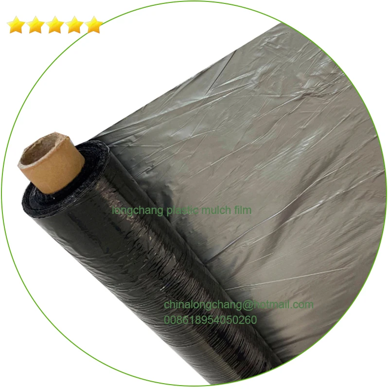 Customized agricultural black and silver plastic mulching film /biodegradable plastic mulch rolls