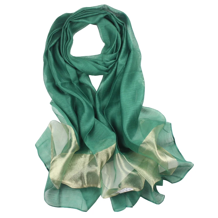 Различные цвета, дополнительный шелковый шарф из органзы, Женский хиджаб