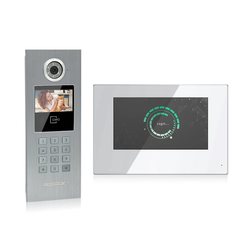 smart IP doorbell video door phone for multiple apartment intercom system to work with smartphone