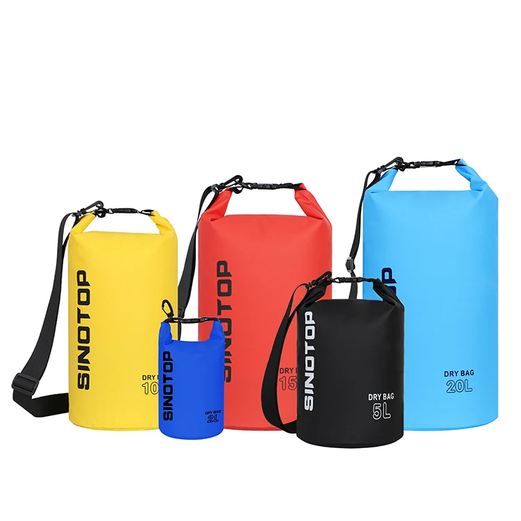 Custom Logo Water Proof  Polyester TPU 5l 10l 15l 20l Dry Bags Outdoor 500 PVC Waterproof Bag Dry Bag