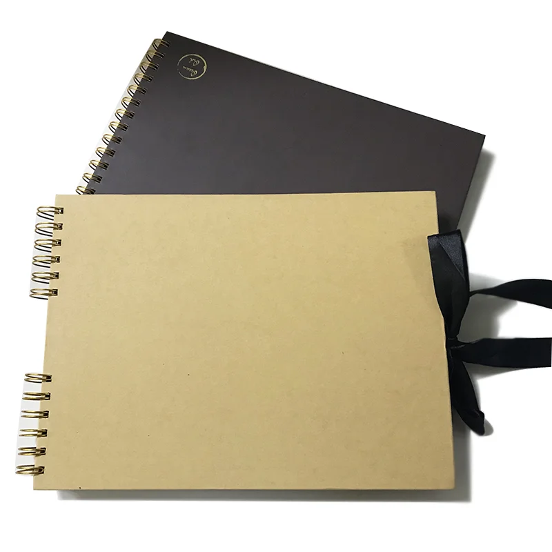 Экологичная спиральная переплетная Черная книга в твердом переплете