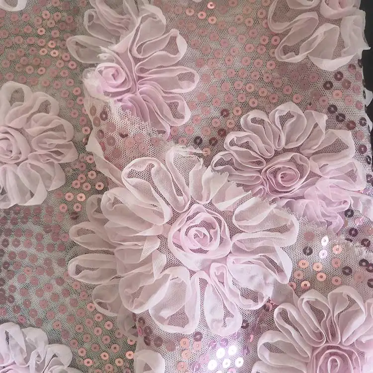 New design woven net 100% polyester 5mm wholesale sequin fabric