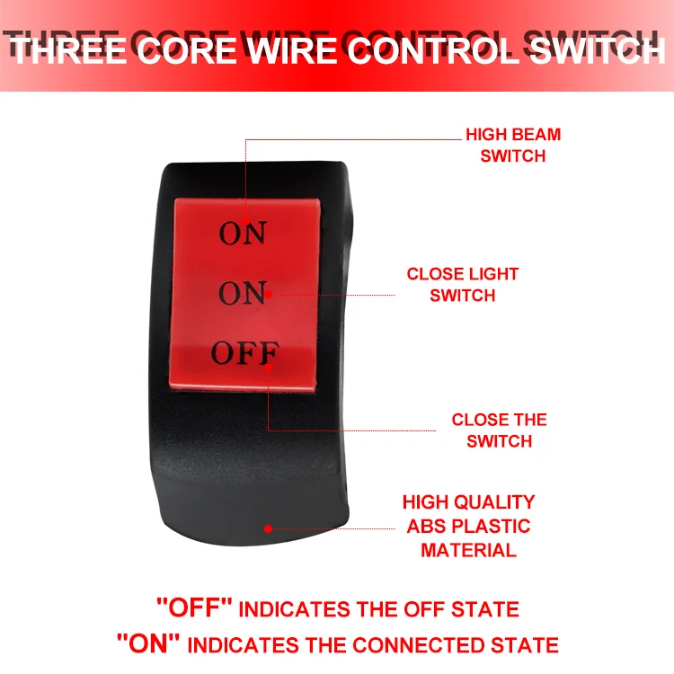 Three-core wire Motorcycle Headlight Handlebar Mount Switch Motorcycle Handle Switch Motorcycle On Off Switches