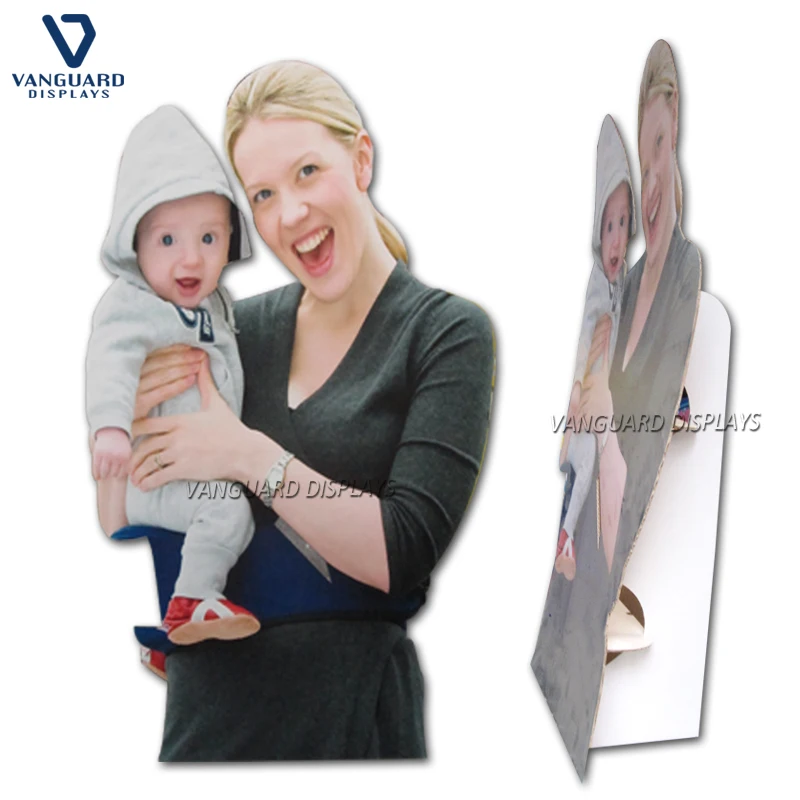 
Custom Corrugated Cardboard Cutout Human Shape Die Cut POP Advertising Corrugated Display Cardboard Standee Display Stand 