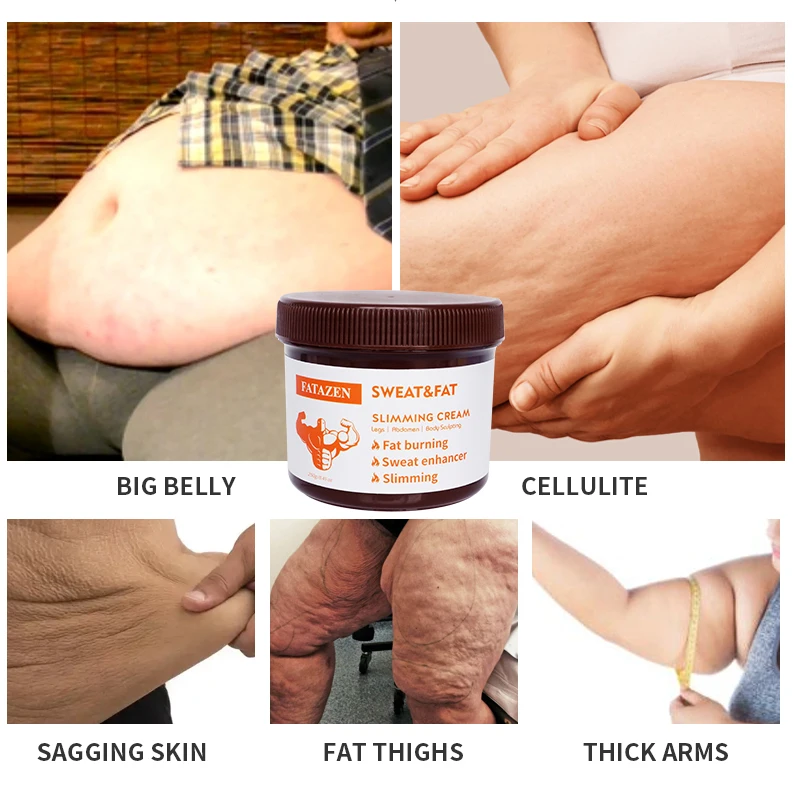 FATAZEN 250g Anti Cellulite Hot Cream Sweat Stick Fat Burner Gel Slimming Cream Body Massage Weight Loss Private Label Hot Cream