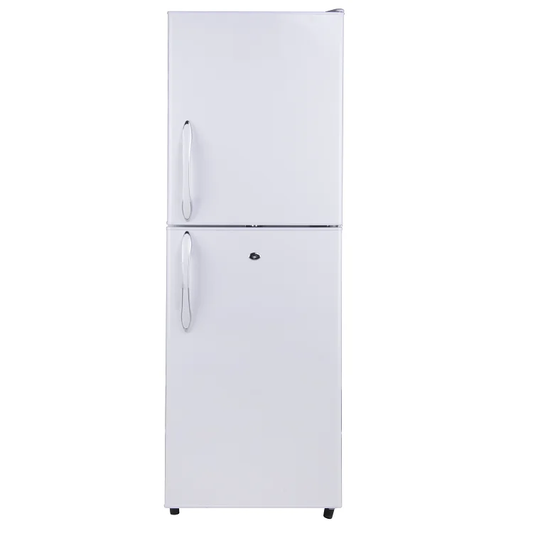Most popular double door refrigerator 196 Liter colorful large fridge freezer double door refrigerator handle BCD-196 for home a