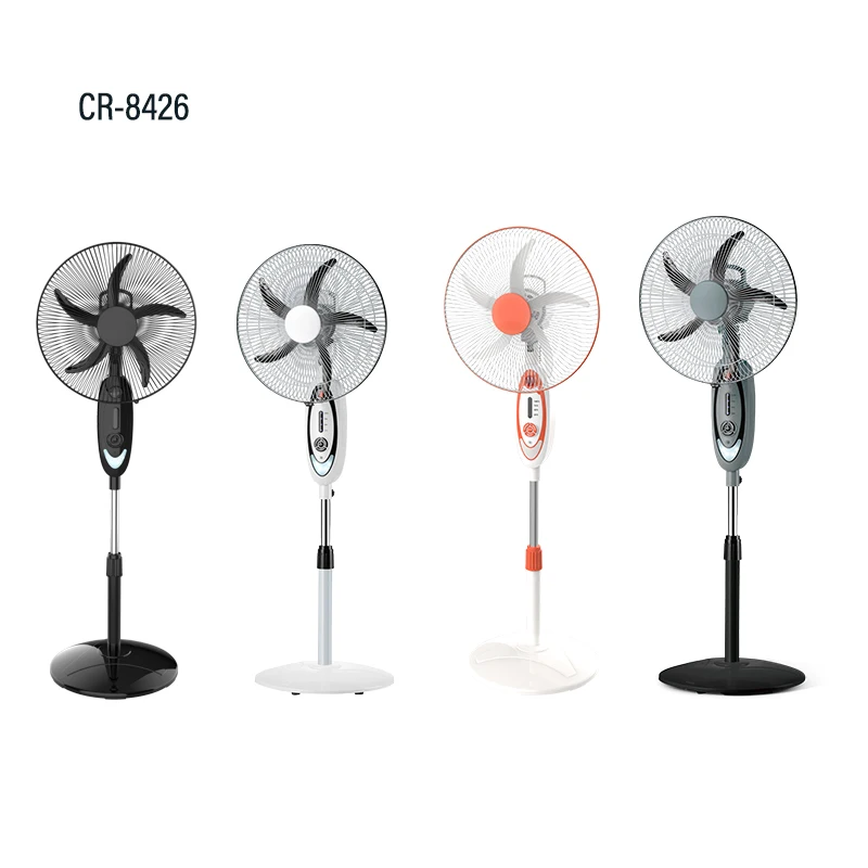 16 Inch USB Solar Pedestal Rechargeable Standing Tower Fan With Solar Panel Remote controlled High Speed Fan DC