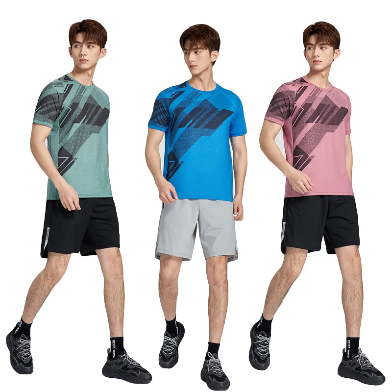 
manufacturer wholesale oversized plus size custom printing plain dry fitt mens sport workout t-shirt 